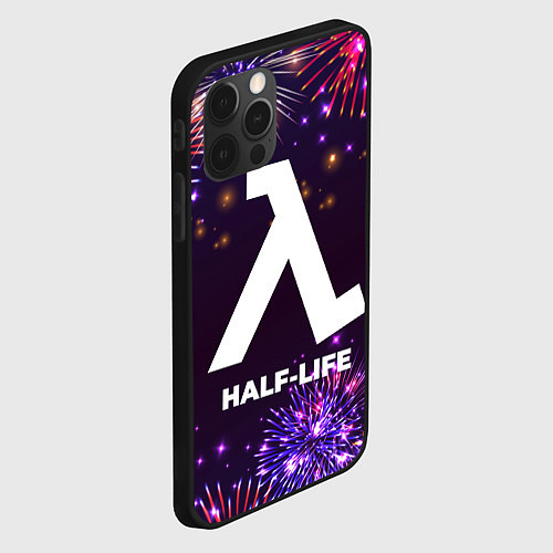 Чехол iPhone 12 Pro Max Праздничный Half-Life / 3D-Черный – фото 2