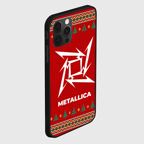 Чехол iPhone 12 Pro Max Metallica new year / 3D-Черный – фото 2