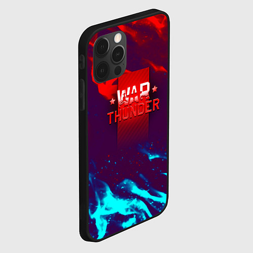 Чехол iPhone 12 Pro Max Вартандер неоновый огонь / 3D-Черный – фото 2