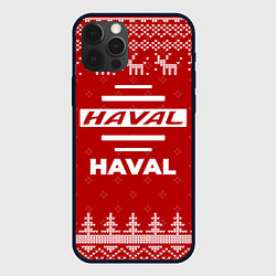 Чехол для iPhone 12 Pro Max Новогодний Haval с оленями, цвет: 3D-черный