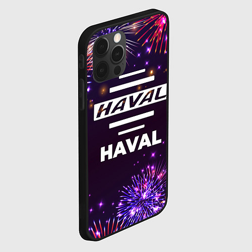 Чехол iPhone 12 Pro Max Праздничный Haval / 3D-Черный – фото 2