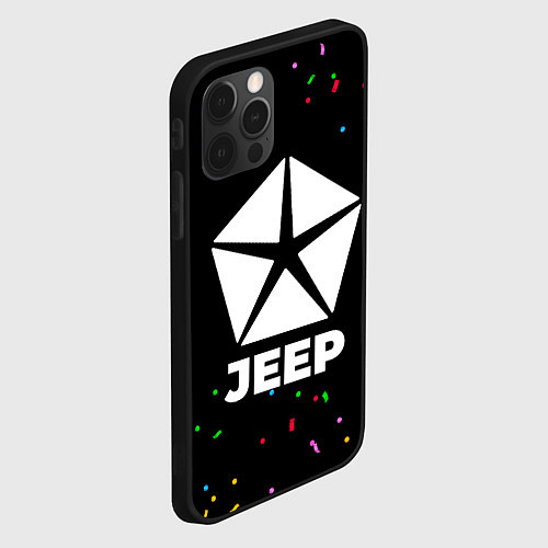 Чехол iPhone 12 Pro Max Jeep конфети / 3D-Черный – фото 2