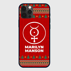 Чехол для iPhone 12 Pro Max Marilyn Manson new year, цвет: 3D-черный