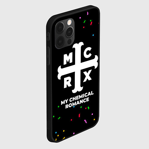 Чехол iPhone 12 Pro Max My Chemical Romance конфети / 3D-Черный – фото 2