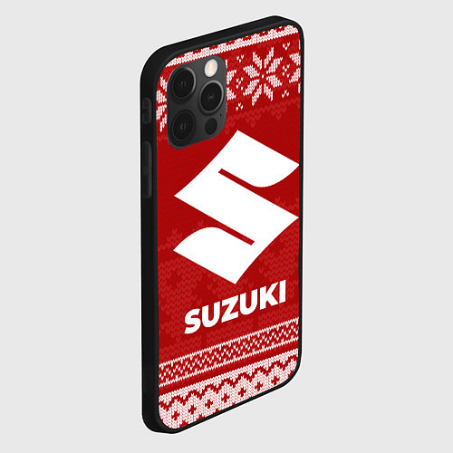 Чехол iPhone 12 Pro Max Новогодний Suzuki / 3D-Черный – фото 2