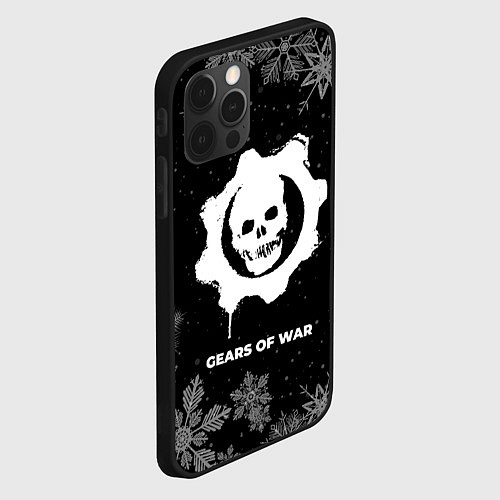 Чехол iPhone 12 Pro Max Снежный Gears of War / 3D-Черный – фото 2