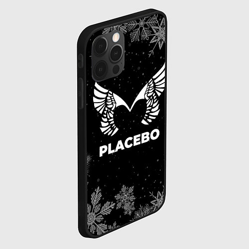Чехол iPhone 12 Pro Max Снежный Placebo / 3D-Черный – фото 2