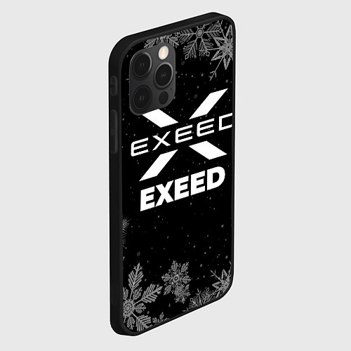 Чехол iPhone 12 Pro Max Снежный Exeed / 3D-Черный – фото 2