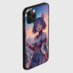 Чехол для iPhone 12 Pro Max Аниме в фантастическом городе, цвет: 3D-черный — фото 2