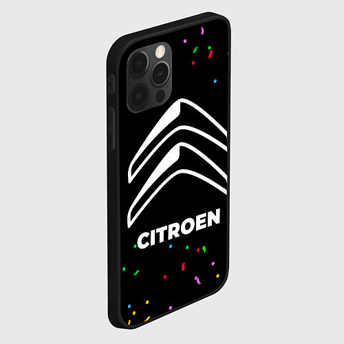 Чехол iPhone 12 Pro Max Citroen конфети / 3D-Черный – фото 2