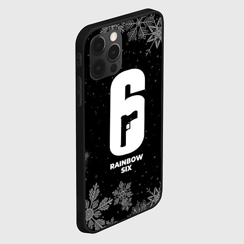 Чехол iPhone 12 Pro Max Снежный Rainbow Six / 3D-Черный – фото 2