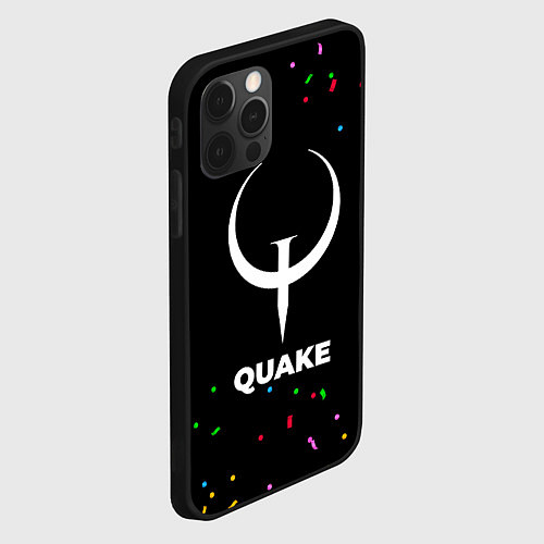 Чехол iPhone 12 Pro Max Quake конфети / 3D-Черный – фото 2