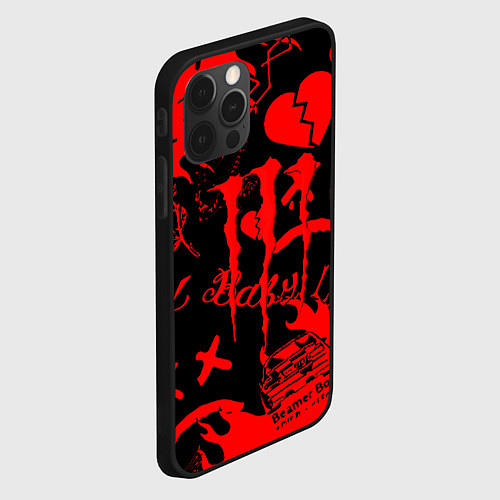 Чехол iPhone 12 Pro Max Lil peep monster energy / 3D-Черный – фото 2