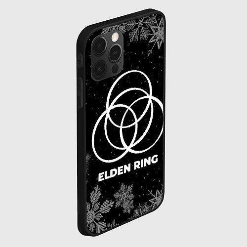 Чехол iPhone 12 Pro Max Снежный Elden Ring / 3D-Черный – фото 2