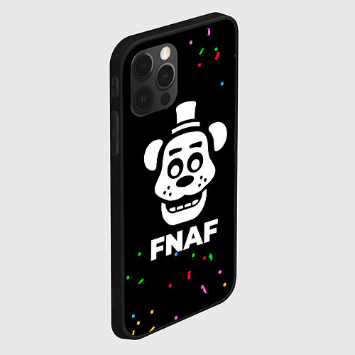 Чехол iPhone 12 Pro Max FNAF конфети / 3D-Черный – фото 2