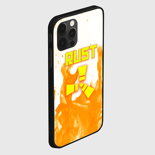 Чехол iPhone 12 Pro Max Rust flame / 3D-Черный – фото 2