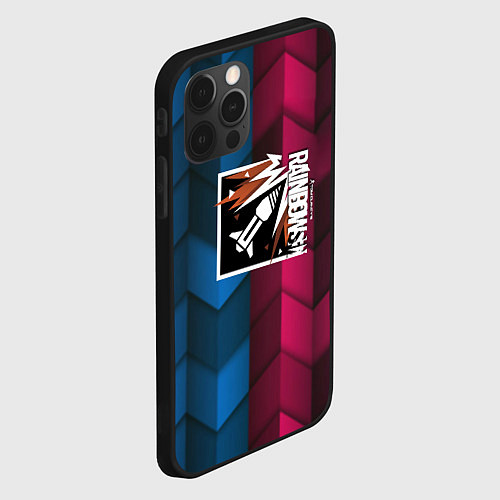 Чехол iPhone 12 Pro Max Rainbow six abstract / 3D-Черный – фото 2