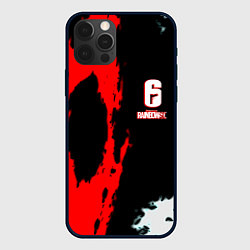 Чехол для iPhone 12 Pro Max Rainbow six краски абстрактные, цвет: 3D-черный