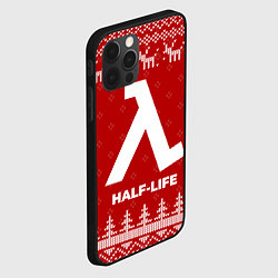 Чехол для iPhone 12 Pro Max Новогодний Half-Life с оленями, цвет: 3D-черный — фото 2