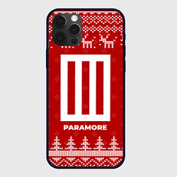 Чехол для iPhone 12 Pro Max Новогодний Paramore с оленями, цвет: 3D-черный