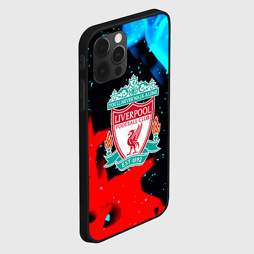 Чехол iPhone 12 Pro Max Liverpool fire steel / 3D-Черный – фото 2