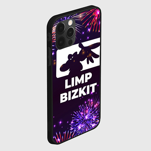 Чехол iPhone 12 Pro Max Праздничный Limp Bizkit / 3D-Черный – фото 2