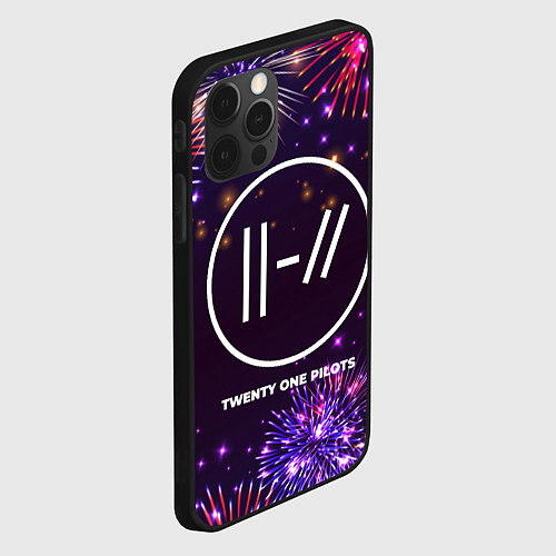 Чехол iPhone 12 Pro Max Праздничный Twenty One Pilots / 3D-Черный – фото 2