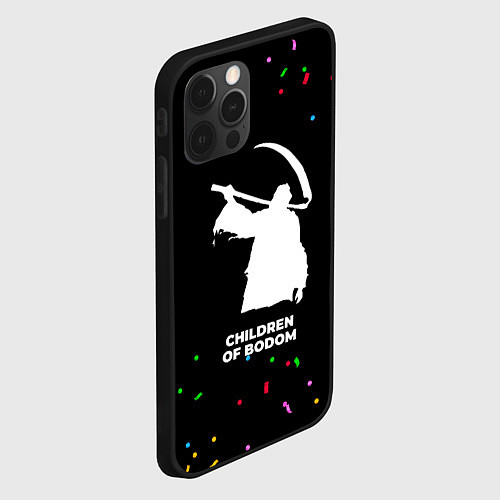 Чехол iPhone 12 Pro Max Children of Bodom конфети / 3D-Черный – фото 2
