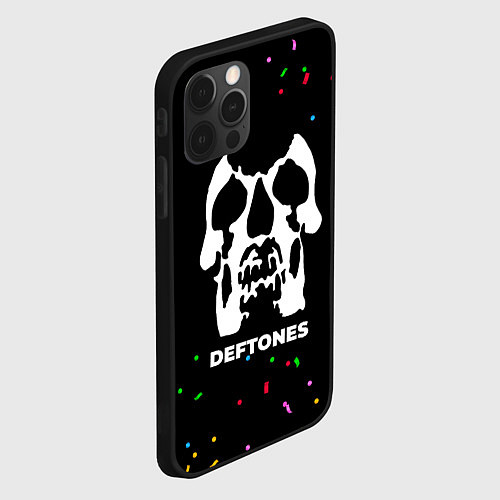Чехол iPhone 12 Pro Max Deftones конфети / 3D-Черный – фото 2