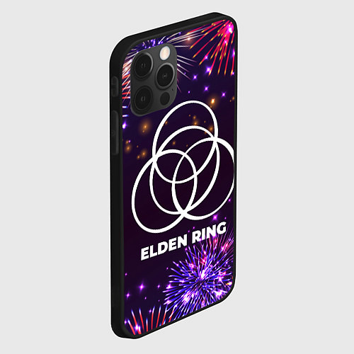 Чехол iPhone 12 Pro Max Праздничный Elden Ring / 3D-Черный – фото 2