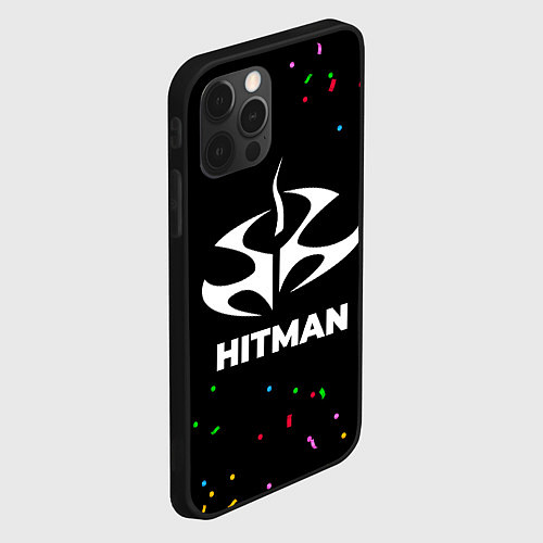 Чехол iPhone 12 Pro Max Hitman конфети / 3D-Черный – фото 2