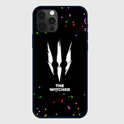 Чехол для iPhone 12 Pro Max The Witcher конфети, цвет: 3D-черный