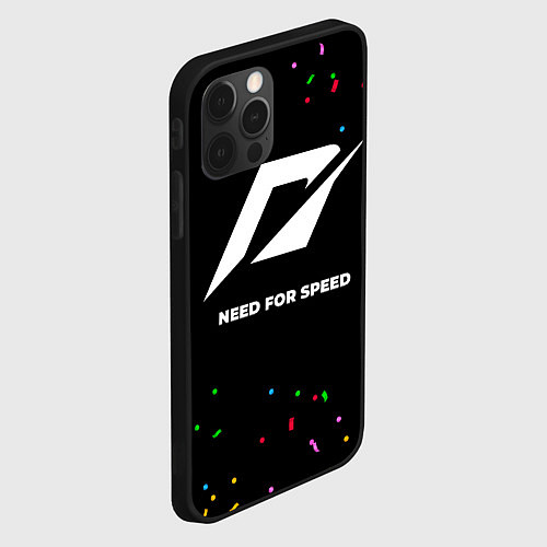 Чехол iPhone 12 Pro Max Need for Speed конфети / 3D-Черный – фото 2