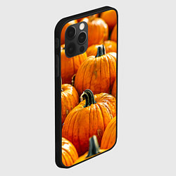 Чехол для iPhone 12 Pro Max Много тыкв, цвет: 3D-черный — фото 2