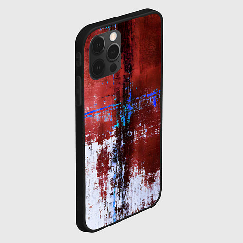 Чехол iPhone 12 Pro Max Ржавчина красно-белая / 3D-Черный – фото 2