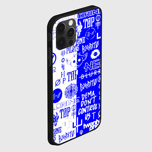 Чехол iPhone 12 Pro Max Twenty one pilots лого / 3D-Черный – фото 2
