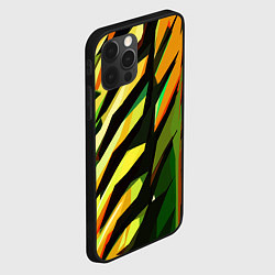 Чехол для iPhone 12 Pro Max Чёрно-жёлтая абстракция, цвет: 3D-черный — фото 2