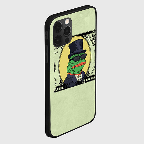 Чехол iPhone 12 Pro Max Pepe is the main cryptocurrency / 3D-Черный – фото 2