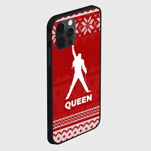 Чехол iPhone 12 Pro Max Новогодний Queen / 3D-Черный – фото 2