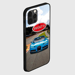 Чехол для iPhone 12 Pro Max Bugatti - motorsport racing route, цвет: 3D-черный — фото 2