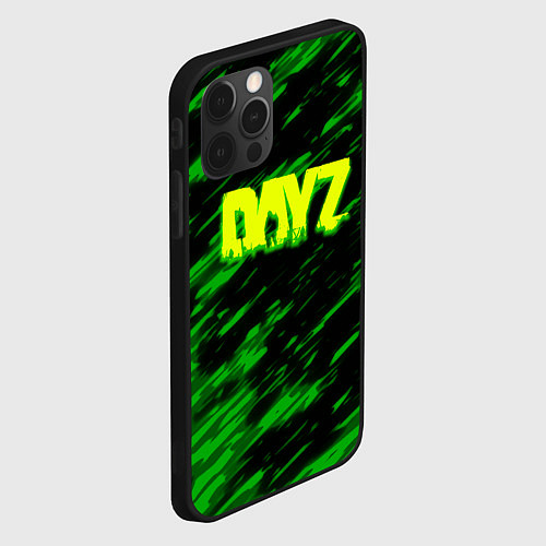 Чехол iPhone 12 Pro Max Dayz кислотное лого краски / 3D-Черный – фото 2