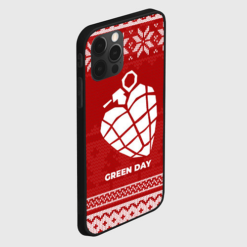 Чехол iPhone 12 Pro Max Новогодний Green Day / 3D-Черный – фото 2