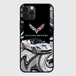 Чехол для iPhone 12 Pro Max Chevrolet Corvette - motorsport racing team, цвет: 3D-черный