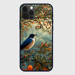 Чехол для iPhone 12 Pro Max Ласточка пейзаж, цвет: 3D-черный