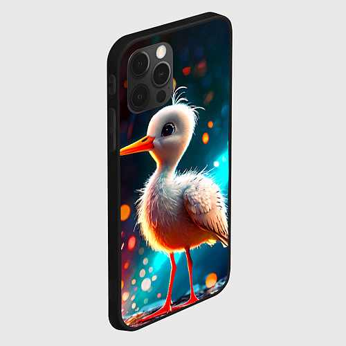 Чехол iPhone 12 Pro Max Аистенок / 3D-Черный – фото 2