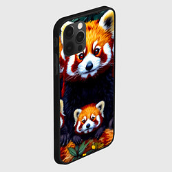 Чехол для iPhone 12 Pro Max Семья красных панд, цвет: 3D-черный — фото 2