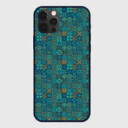 Чехол для iPhone 12 Pro Max Узор из плиток, цвет: 3D-черный