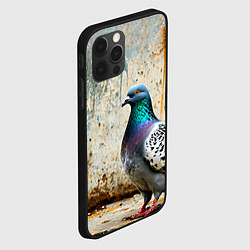 Чехол для iPhone 12 Pro Max Голубь у грязной стены, цвет: 3D-черный — фото 2