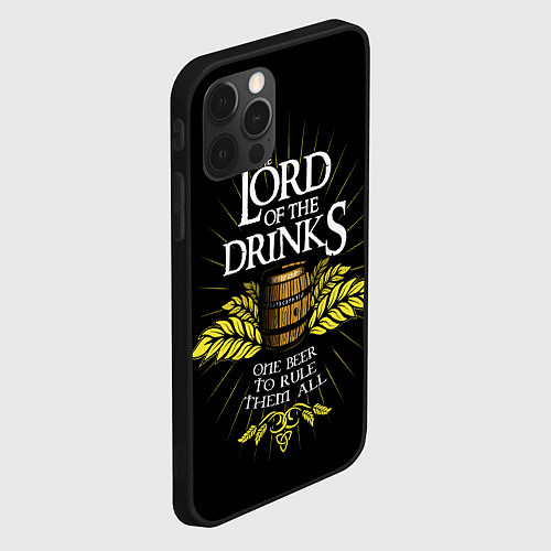 Чехол iPhone 12 Pro Max Lord of the drinks / 3D-Черный – фото 2