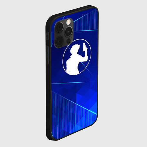 Чехол iPhone 12 Pro Max Cowboy Bebop blue poly / 3D-Черный – фото 2